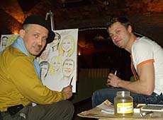 шаржист на свадьбе в Калининграде шарж по фото